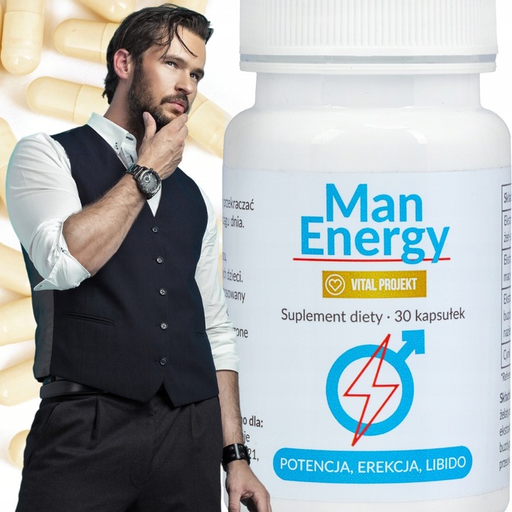 ZESTAW 5 SZT. TABLETKI NA POTENCJĘ EREKCJĘ BEZ RECEPTY KAPSUŁKI MAN ENERGY 150x