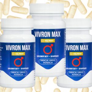 ZESTAW 3 SZT. TABLETKI NA POTENCJĘ EREKCJĘ LIBIDO POZIOM TESTOSTERONU WZWÓD VIVRON MAX
